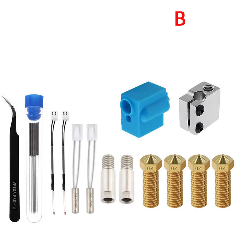 3D-Drucker-Zubehoumlr-Duumlse-Silikonhuumllle-Thermistor-Heizrohr-Rachen-Set-1976467-2